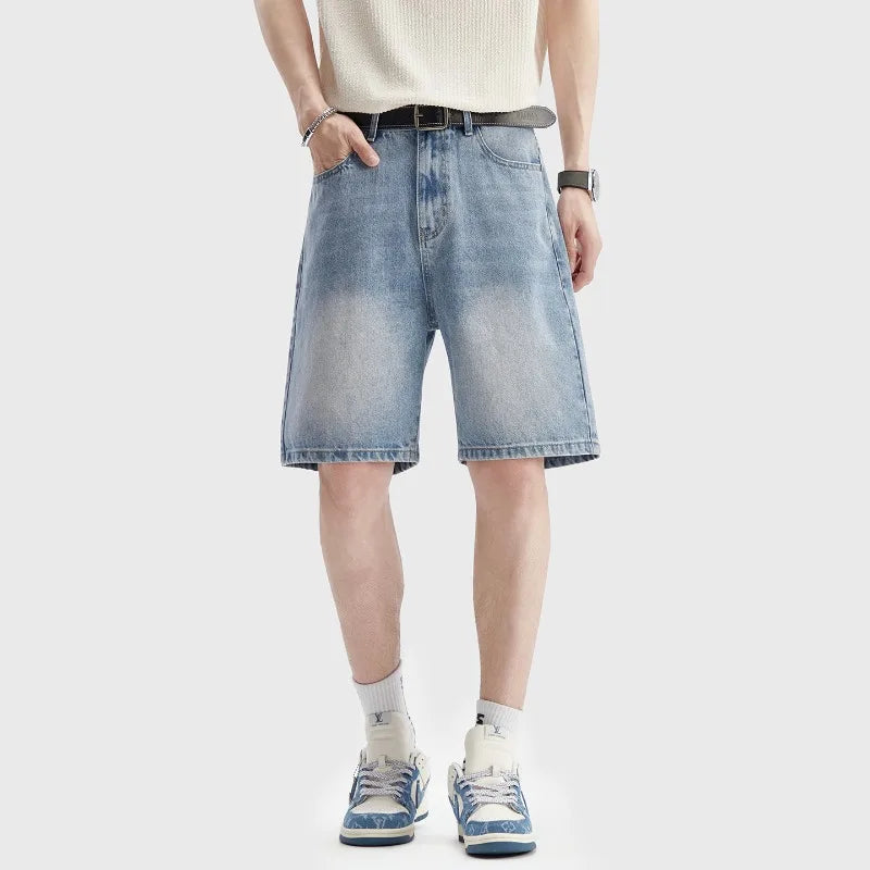 Black Denim Shorts Men's