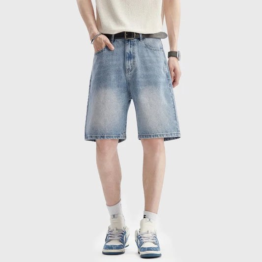 Black Denim Shorts Men's