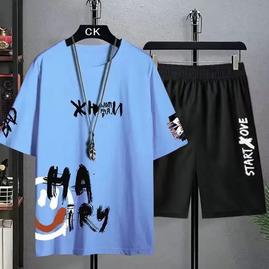 Casual T-shirt + Shorts Set Sportswear Men's