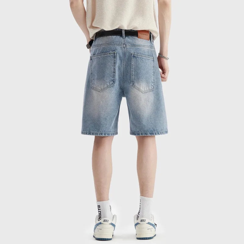 Black Denim Shorts Men's
